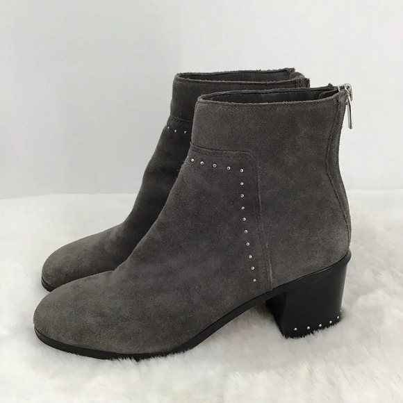 Marc Fisher Women’s Umala-T-Suede Leather Ankle Bootie Grey Size 7 - Picture 1 of 10